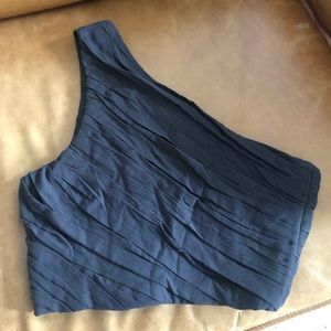 Tach Greta Cotton Draped Top - Size Medium, Black